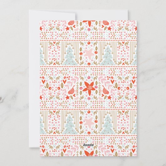 Festive feestdag kerstmis Kaart (Achterkant)