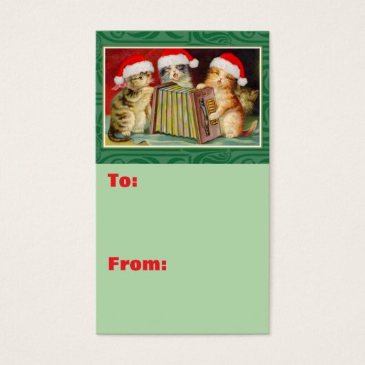 Festive Feline Accordion Players Christmas (Devant)