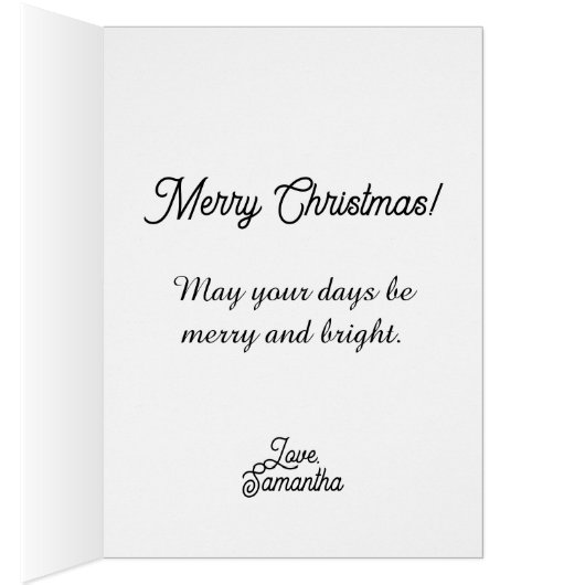 Festive Feline Christmas Card (Intérieur (Droit))