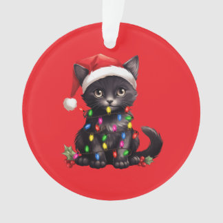 Festive Feline Christmas Ornament