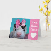 Festive Ferret Birthday Kaart (Gele Bloem)