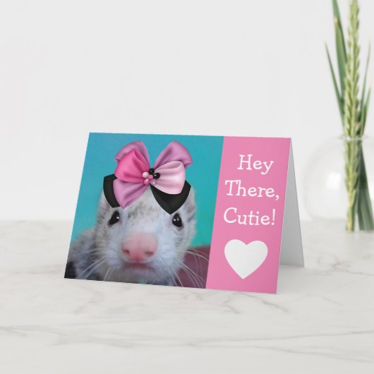 Festive Ferret Birthday Kaart (Voorkant)