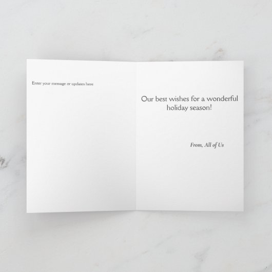 Festive Ferret Pet Folded Holiday / kerstkaart Bedankkaart (Binnen)