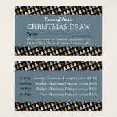 Festive, fête de Noël Raffle Billets (Devant & derrière)