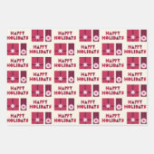 Festive Fêtes Feuilles d'enveloppes cadeaux avec N (Devant 3)