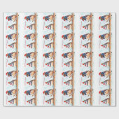 Festive Finches Wrapping Paper Cadeaupapier (Vlak)