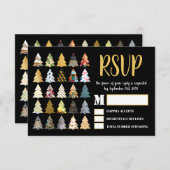 Festive Fir Trees, fête de Noël RSVP (Devant / Derrière)