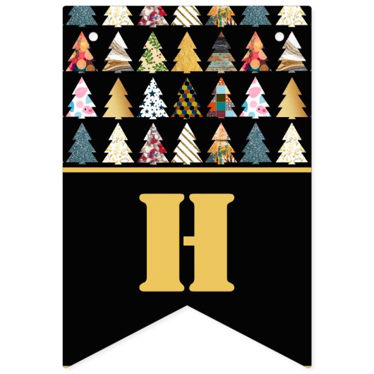 Festive Fir Trees, kerstfeest Vlaggetjes (Tweede vlag)