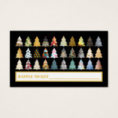 Festive Fir Trees, Noël Party Raffle Ticket (Dos)