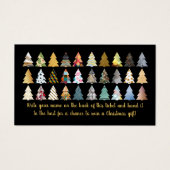 Festive Fir Trees, Noël Party Raffle Ticket (Devant)