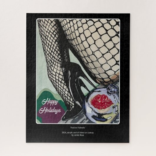'Festive Fishnets' Schilderij op een Legpuzzel (Verticaal)