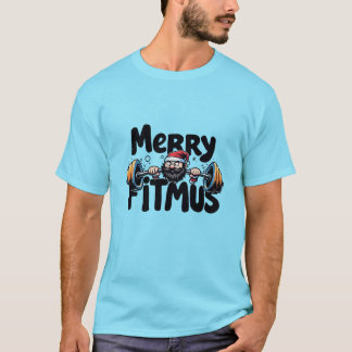 Festive Fitness Fun Joyeux Fitmas T-shirt Noël