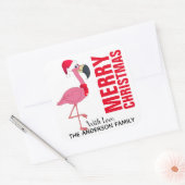 Festive Flamingo Kerstmis Label (Envelop)