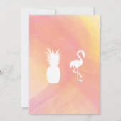 Festive Flamingo & Pineapple Birthday Invitation Kaart (Achterkant)