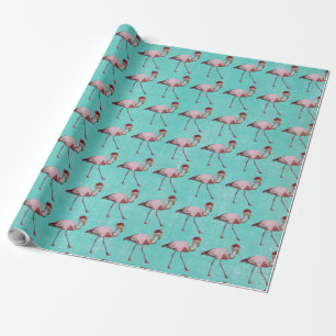 FESTIVE FLAMINGO Wrapping Paper Cadeaupapier