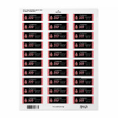 Festive Flamingos and Pink Plaid Etiket (Full Sheet)