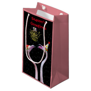 Festive Flamingos Gift Bag Klein Cadeauzakje