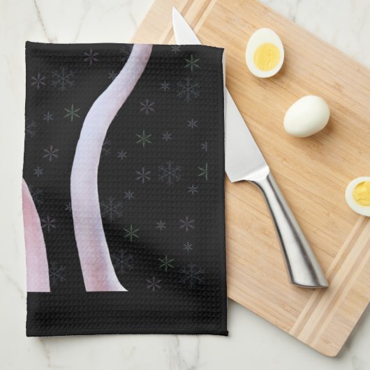 Festive Flamingos Kitchen Towel Theedoek (Quarter Fold)