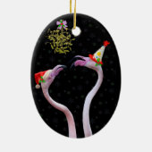 Festive Flamingos Ornament (Achterkant)