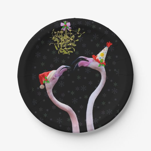 Festive Flamingos Paper Bord (Voorkant)