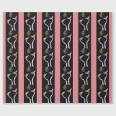 Festive Flamingos Wrapping Paper Cadeaupapier (Vlak)
