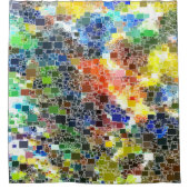 Festive Floating Block Artwork Douchegordijn (Voorkant)