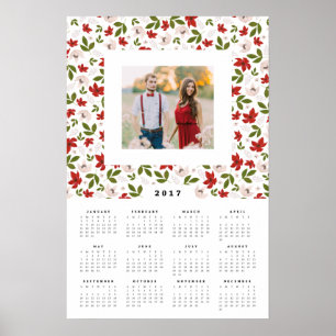 Festive Florals 16x24 2017 Jaarlijkse Foto Agenda Poster