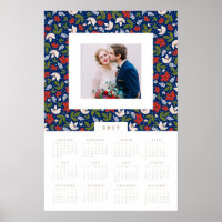 Festive Florals 16x24 2017 Yarly Photo Calendar
