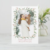Festive Foliage Carte photo de Noël (Debout devant)