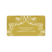 Festive Foliage Déco Frame Étiquettes de adresse d (Devant)