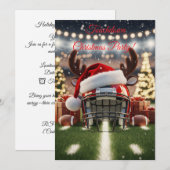 Festive Football Cheer - Invitation Jeu de Vacance (Devant / Derrière)