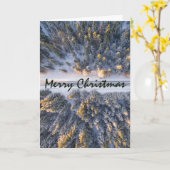 Festive Forest, kerstgroet Kaart (Gele Bloem)