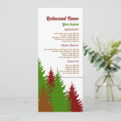 Festive Forest, Restaurant Slimline Menu (Staand voorkant)