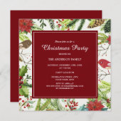 Festive Forêt Noël Invitation (Devant / Derrière)