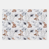 Festive Foxes Inpakpapier Vel (Voorkant)