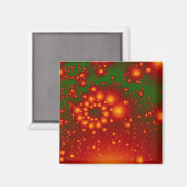 Festive Fractal Magnet Magneet (Voorkant / Achterkant)