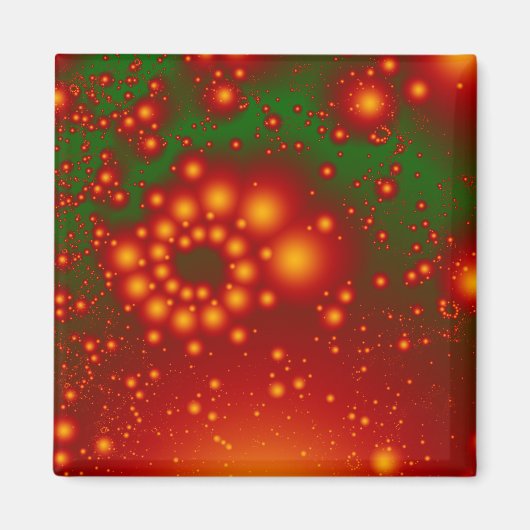 Festive Fractal Magnet Magneet (Voorkant)
