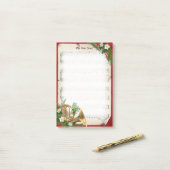 Festive French Horn  Sheet Music Post-it® Notes (Op bureau)