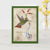 Festive Fritz Carte de Noël (Fleur jaune)