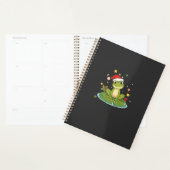 Festive Frog Joy - Cute Christmas Frog on Lily Pad Planner (Display)