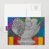 Festive Fruit Bowl Briefkaart (Voorkant / Achterkant)