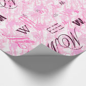 Festive Fuchsia Pink Clouds Decor Cadeaupapier (Hoek)