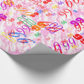 Festive Fuchsia Pink Clouds Decor Cadeaupapier (Hoek)