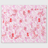 Festive Fuchsia Pink Clouds Decor Cadeaupapier (Vlak)