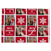 Festive Fun 2x Photo Grid met kerstcadeau Groot Cadeauzakje (Achterkant)
