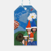 Festive Fun Add Photo to Word a Gnome Family Cadeaulabel (Voorkant)