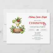 Festive fun Christmas cocktails party invitation (Devant)