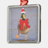 Festive Fun Mallard Duck kerst Metalen Ornament (Links)