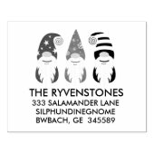 Festive Funny Kerstgnomen Rubberstempel (Afrduk)