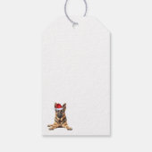 Festive German Shepherd Holiday Dog Christmas Cadeaulabel (Achterkant)